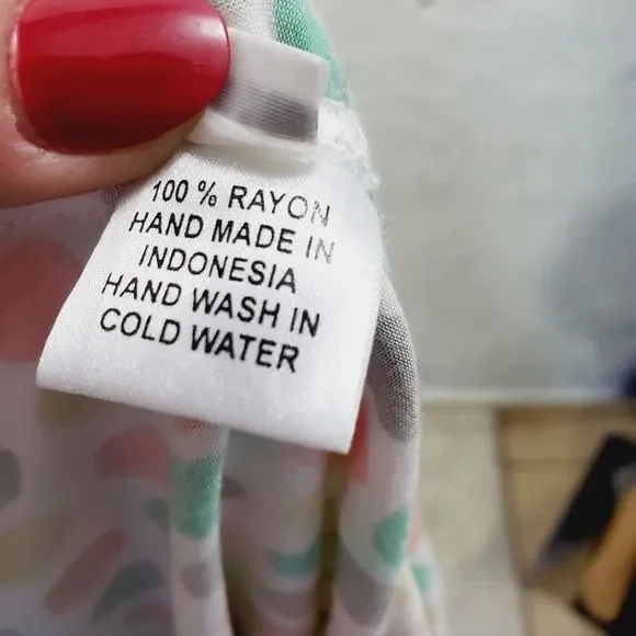 5x25 Skemo dotted mini fringe long sleeve open back ruffle dress size medium - Picture 10 of 14